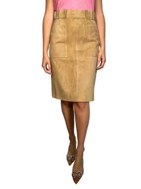 CAROLINA HERRERA Falda Cuero