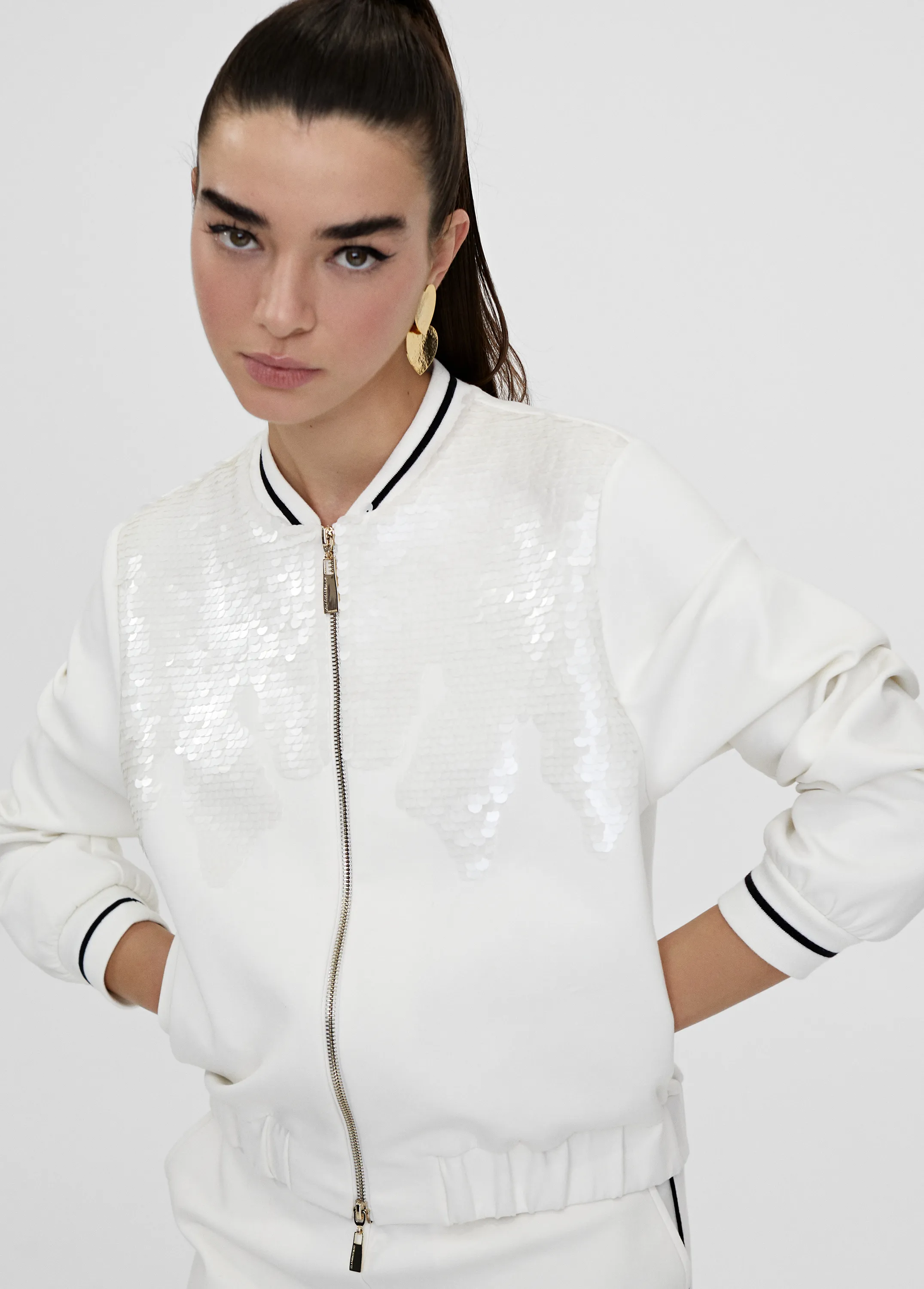 Chaqueta bomber lentejuelas CRUDO Lola Casademunt