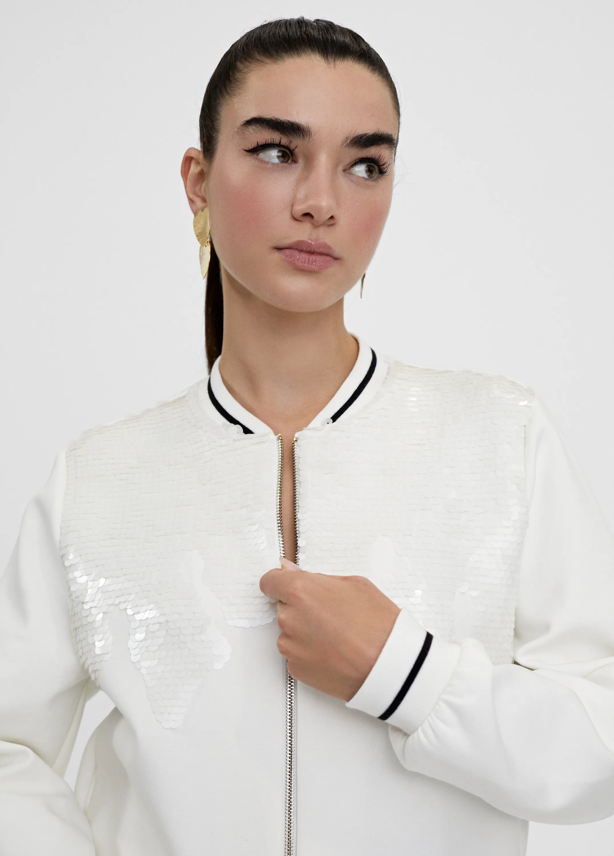 Chaqueta bomber lentejuelas CRUDO Lola Casademunt