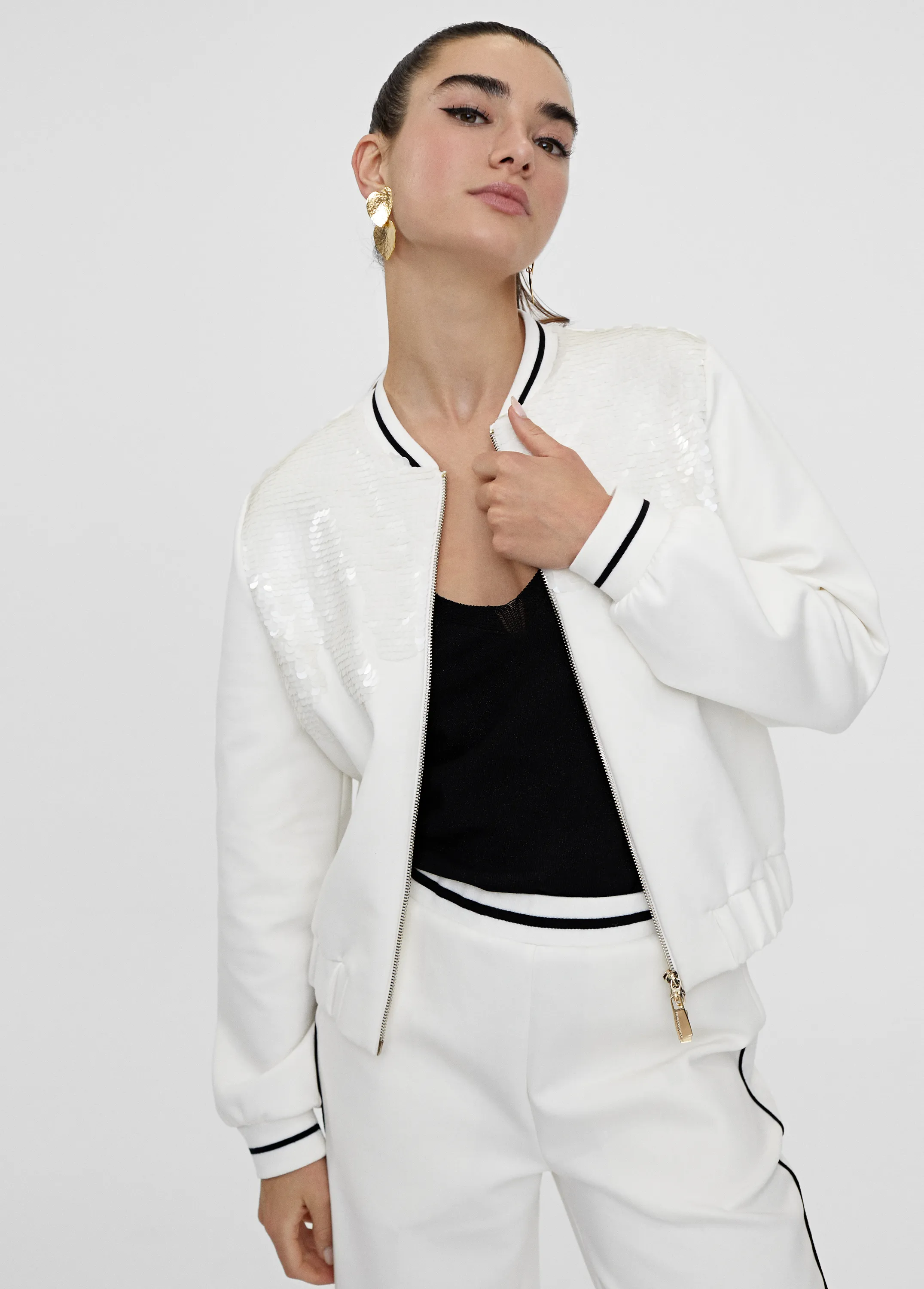 Chaqueta bomber lentejuelas CRUDO Lola Casademunt