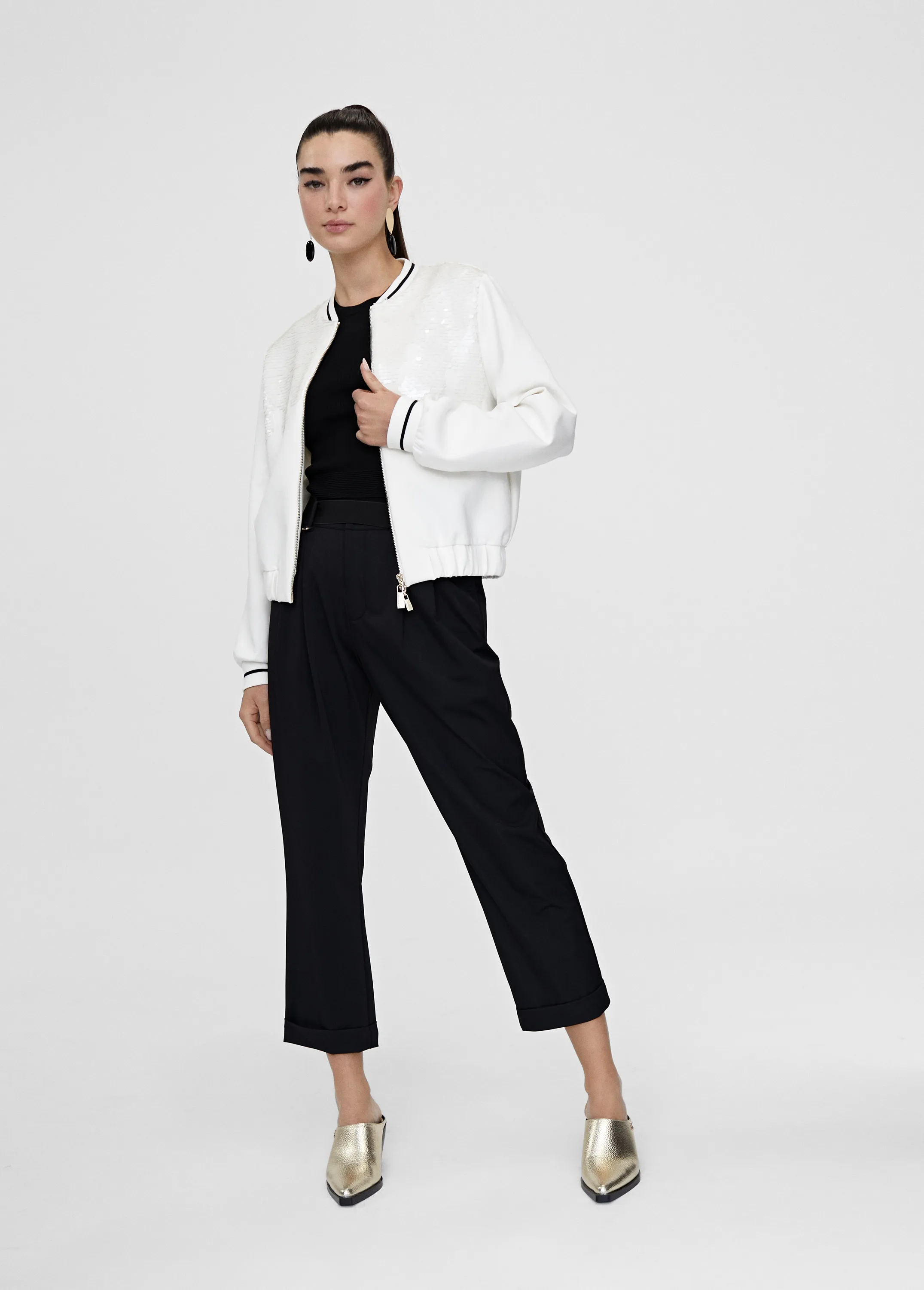 Chaqueta bomber lentejuelas CRUDO Lola Casademunt