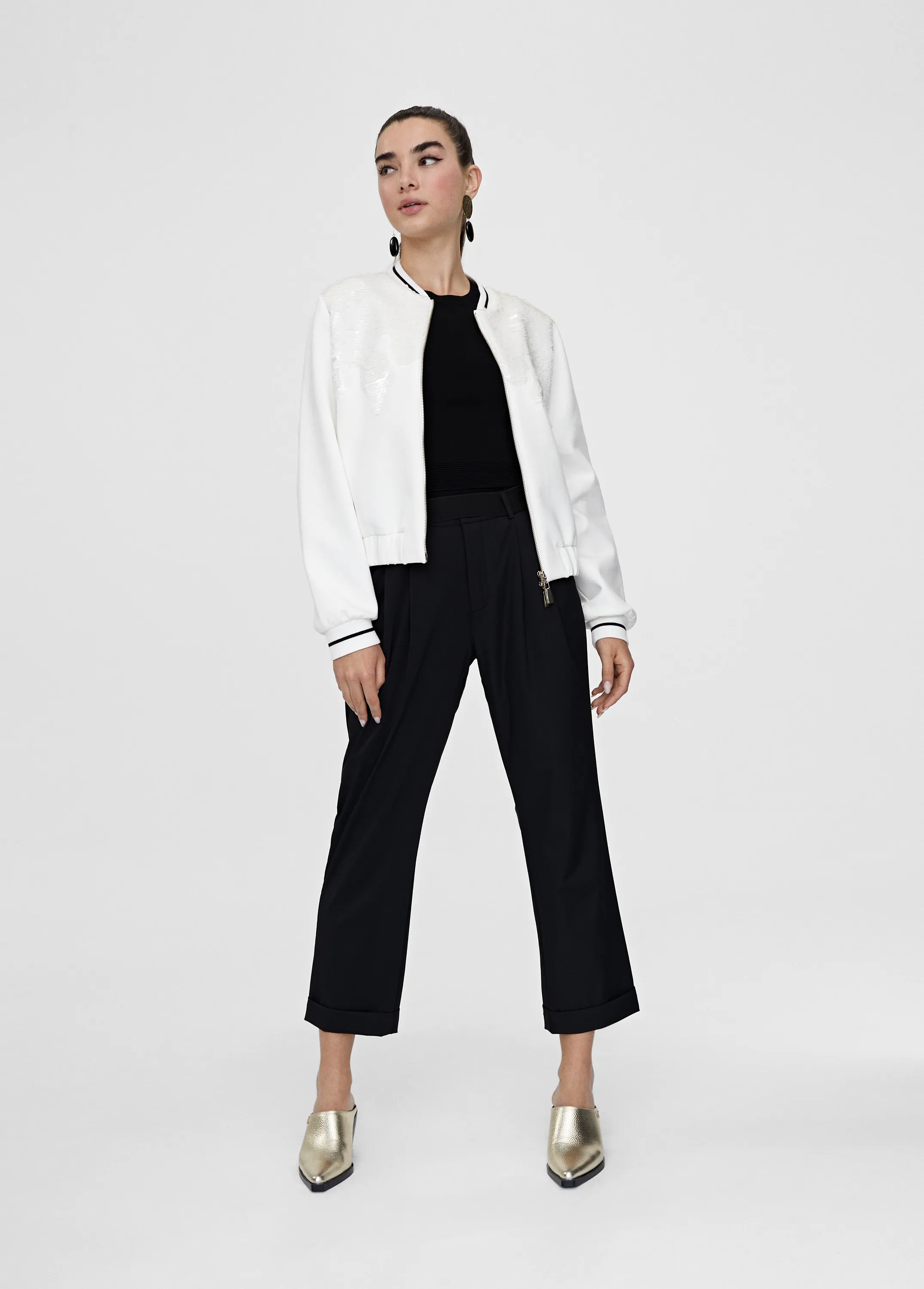 Chaqueta bomber lentejuelas CRUDO Lola Casademunt